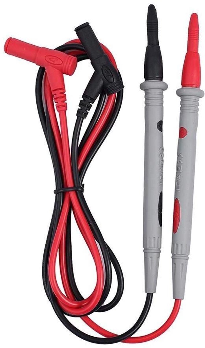 Digitale Multimeter Meetkabels - Testkabels Sondes - Elektrische Tests - Hoge Spanning Tolerantie - 110 cm - Zwart