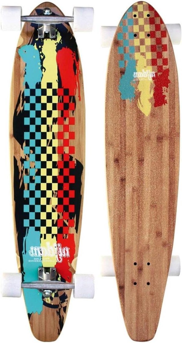 Bamboo Longboard Kicktail Cruiser Stadsvervoer Concave Deck 100 cm