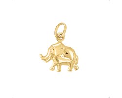 forme di Lucchetta - Olifant geluksbrenger van 18 kt geelgouden hanger - 750, gouden hanger meisjes 750 echt goud | bedels voor armbanden en kettingen (tot 4 mm) - gemaakt in Italië