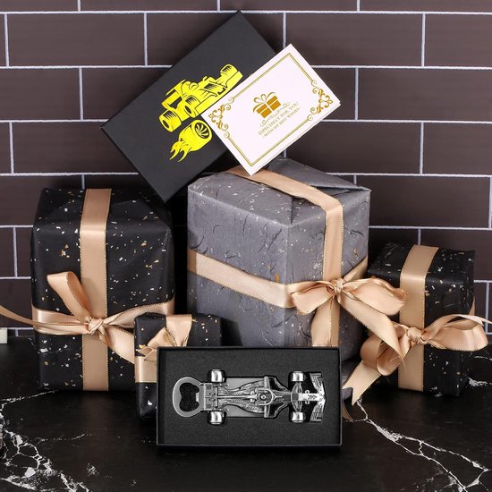 Flesopener Raceauto - Autoopener Bier - Drank Openen - Uniek Zinklegering Ontwerp - 13 cm - Donker Zilver — afbeelding 2