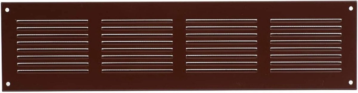 Ventilatie rooster - Muur rooster - Luchtcirculatie - Insectenwering - 400x200 mm - Bruin