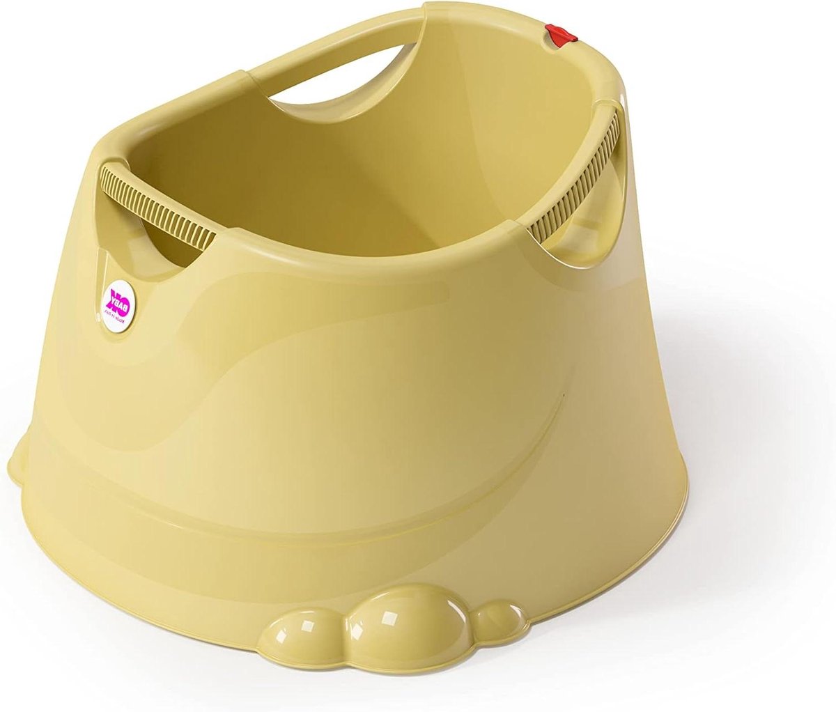 Baby Badkuip - Kinderbadje Extra Groot - Veilig Wassen - Ergonomische Zitting - 63 x 61 x 41 cm - Geel