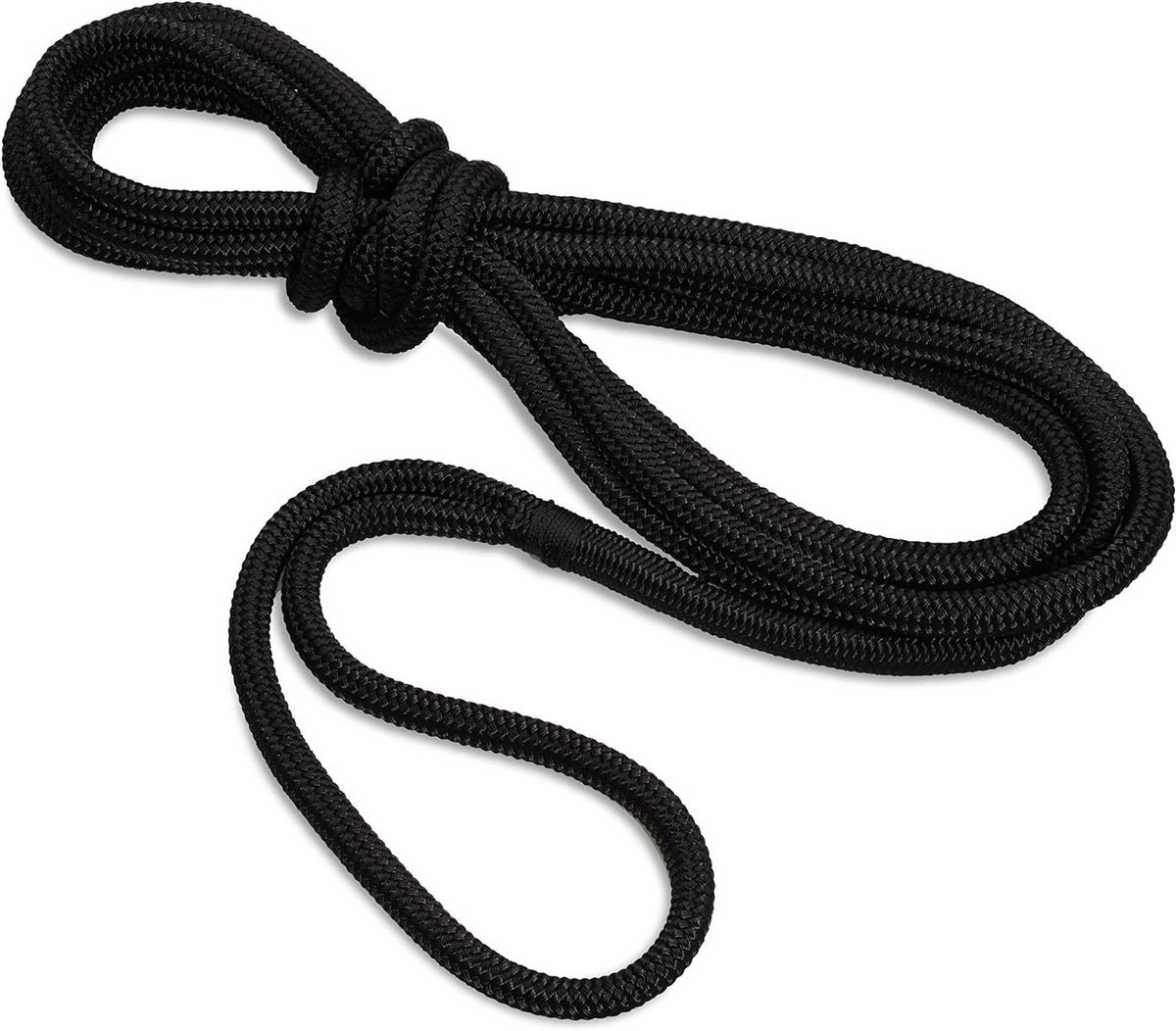 Aanleglijn Taifun - Meertouw Boot - Watersport Gebruik - Kinkvrij & Slijtvast - 12 mm x 8 m - Zwart-wit