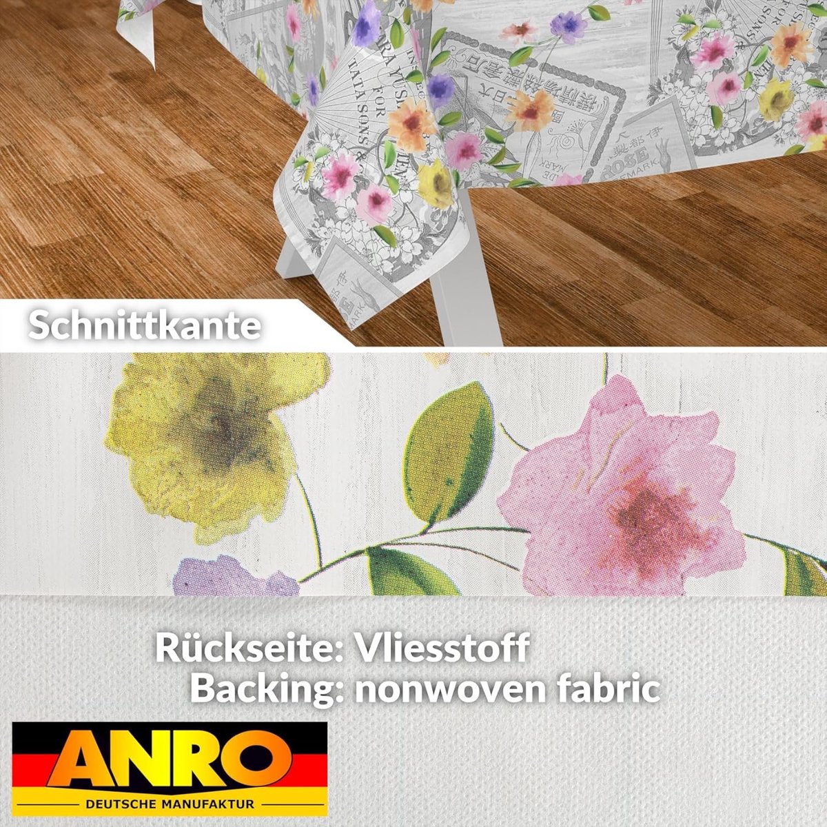 Oliezeil Tafelkleed - Wasbaar Tafelkleed Bloemen - Tafel Beschermen - Op Maat Te Knippen - 350 x 140 cm - Multicolor
