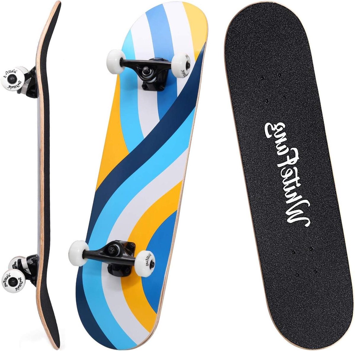 Compleet Skateboard Outdoor Board Buiten Sporten Dubbele Kick Concave 31 Inch Veelkleurig