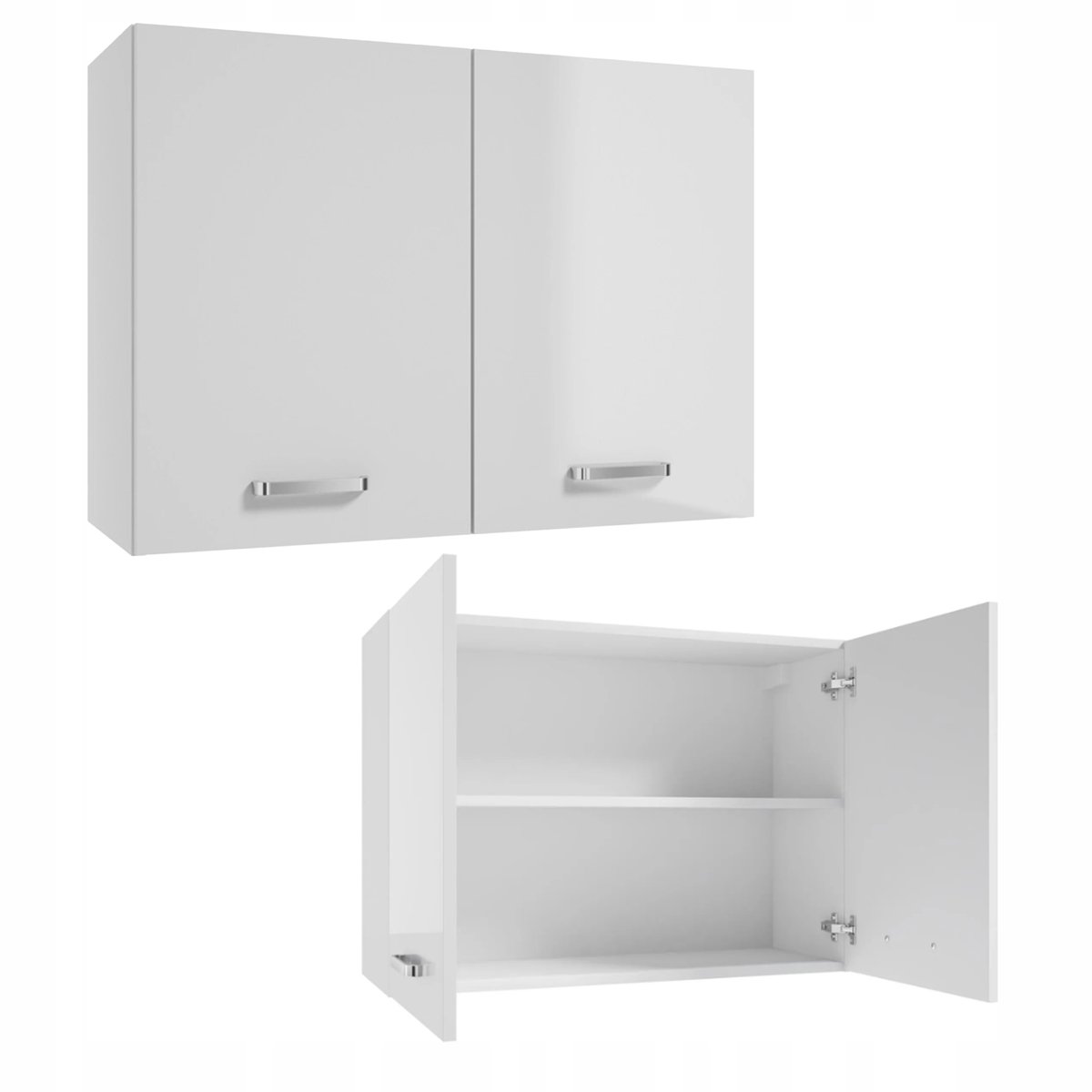 STAMAR Wandkast Keuken 80 cm - hoogglans wit - 2 deuren