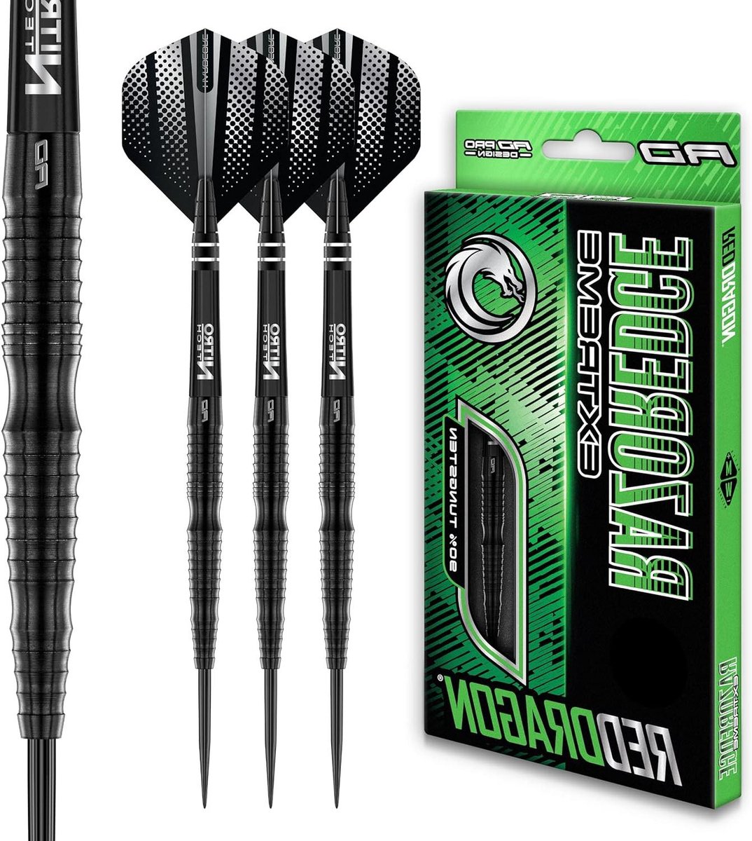 Tungsten Dart Set - Professionele Darts - Precisie Werpen - Aggressieve Grip - 24 gram - Zwart