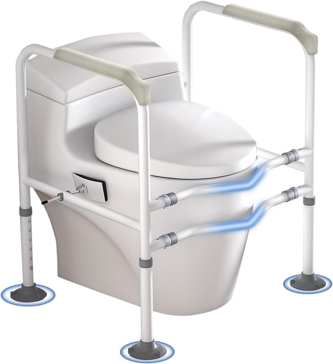 Toilet Ondersteuning - Opstahulp Badkamer - Veilig Zelfstandig - Zonder Boren - Verstelbaar - Wit