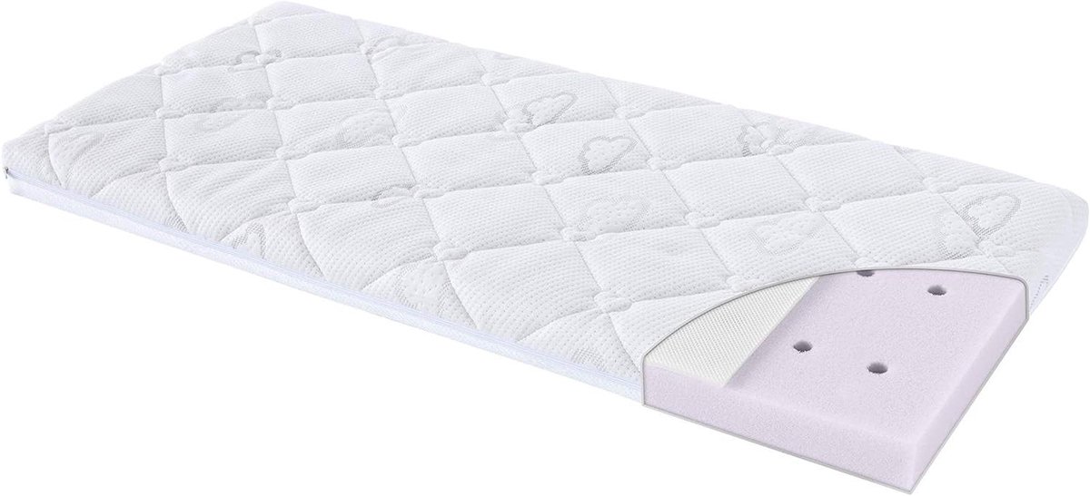 Kinderwagen Matras - Matenmatras Bugaboo - Comfortabel Reizen - 3D Luchtkussen - 33 x 77 x 6 cm - Multicolor