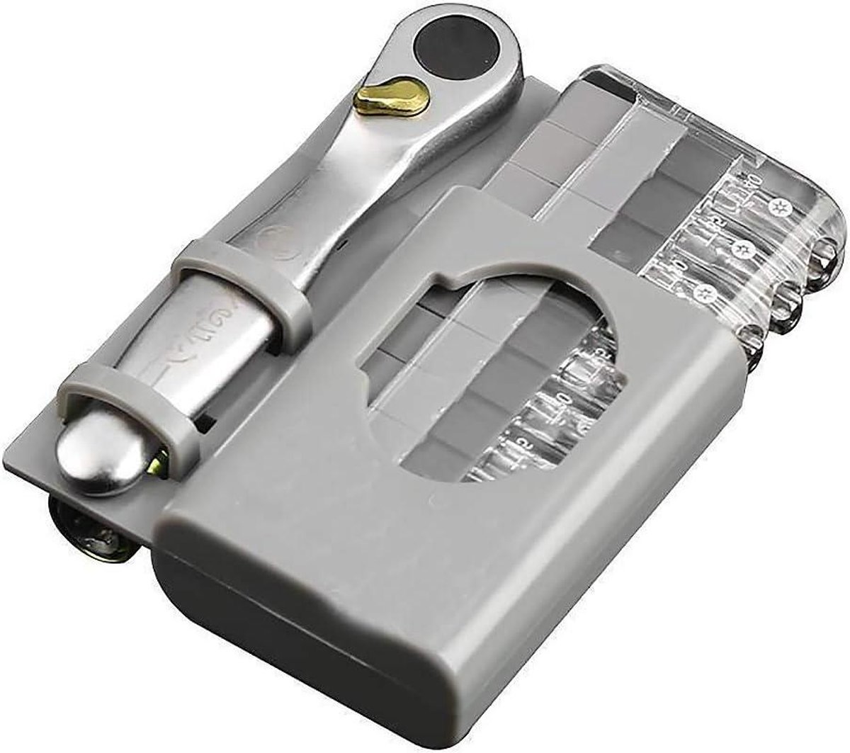 Ratelsleutel Schroevendraaier Set - Dopsleutel Ratel - Meubel Installatie - Bidirectioneel Ratelontwerp - 12 Delig - Zilver
