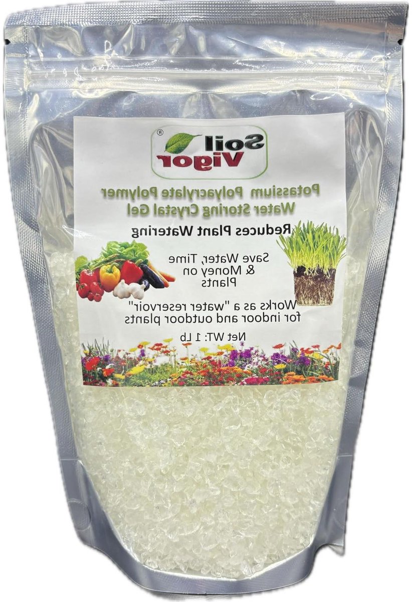 Super Absorberende Gel Korrels - Vochtvasthoudend Polymeer - Planten Groei Verbeteren - Absorbeert 800x Gewicht - 454 g - Wit