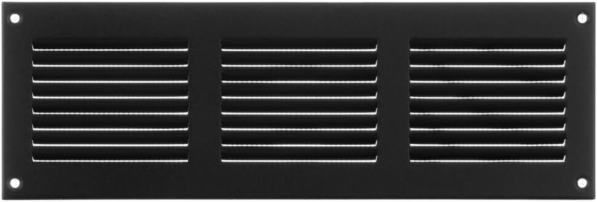 Ventilatierooster - Luchtventiel Rooster - Luchtcirculatie Verbeteren - Geïntegreerd Insectenhor - 300x100mm - Antraciet