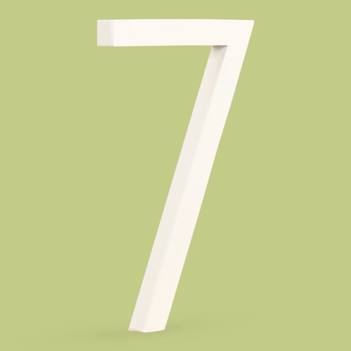 Floating House Number 6 inch Stylish Door Numbers Alphabet Plaque Street Home Address Numerals (7, White)
