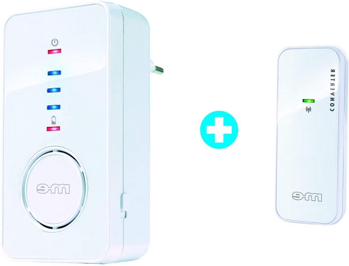 Draadloze Deurbel Zender - Bel Zender Set - Deurbel Installatie - Flip-Plug Ontwerp - 14 Dagen Mobiel - Zwart