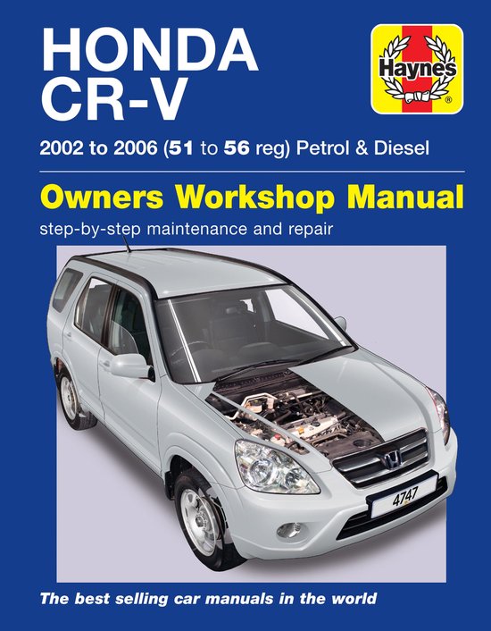 Honda CR-V Petrol & Diesel (02 - 06) Haynes Repair Manual - cover