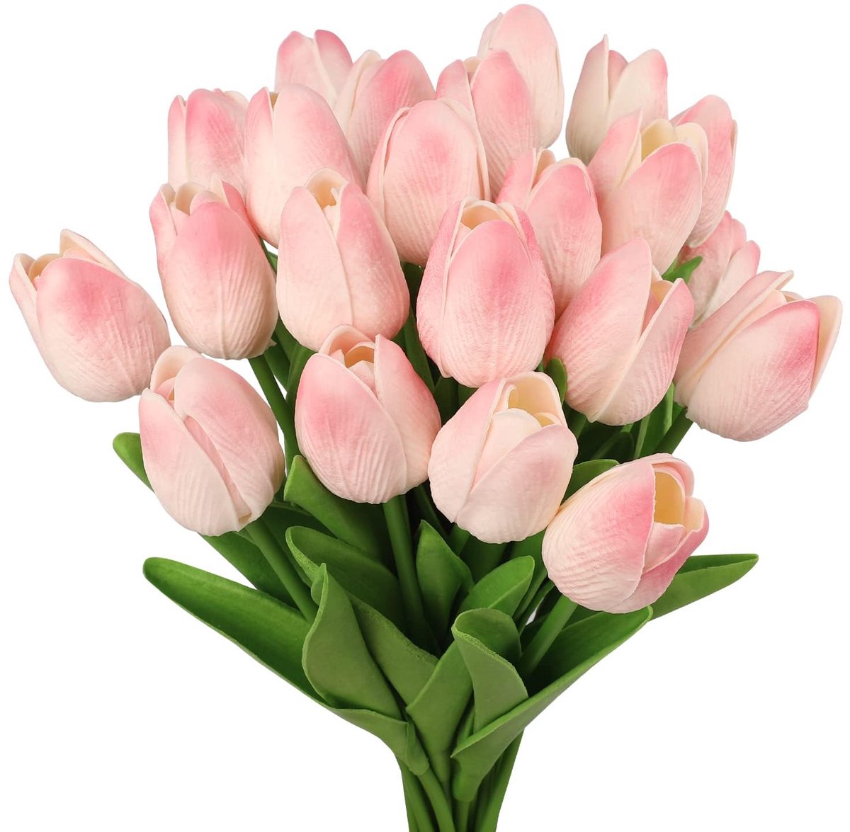 Kunstmatige Bloemen Tulpen, 12 Stuks Real Touch Latex kunstmatige Tulpen Boeket, Tulpen nep Bloemen DIY Voor Bruiloft Boeket Centerpieces, Moederdag, Home Hotel Office Decor (Lichtroze