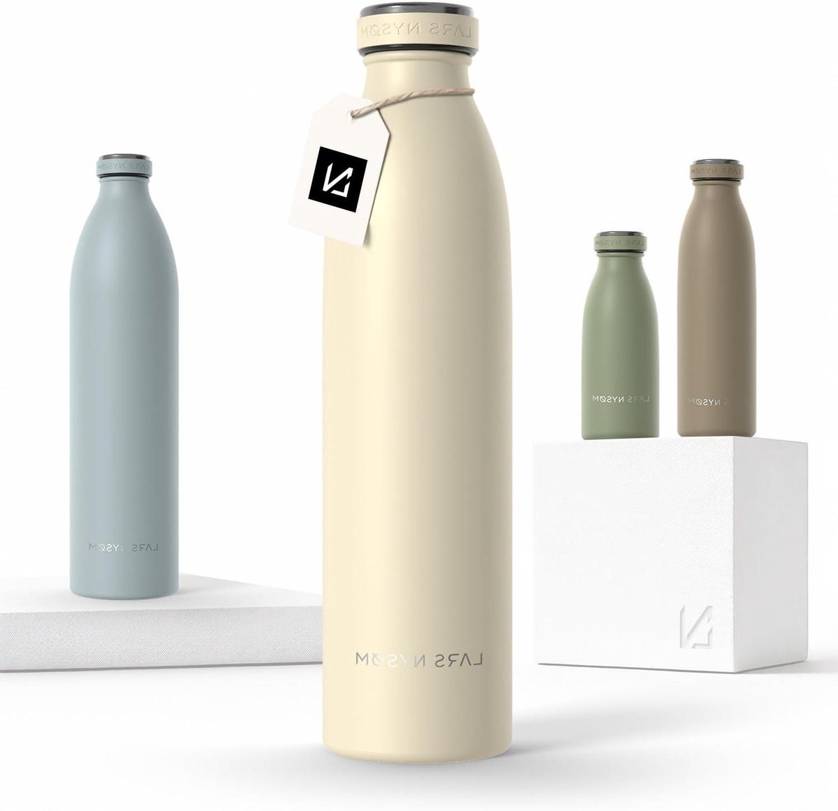 Roestvrijstalen Drinkfles - Geïsoleerde Fles Waterfles - Dranken Meenemen - Dubbelwandige Vacuümisolatie - 750ml - Beige