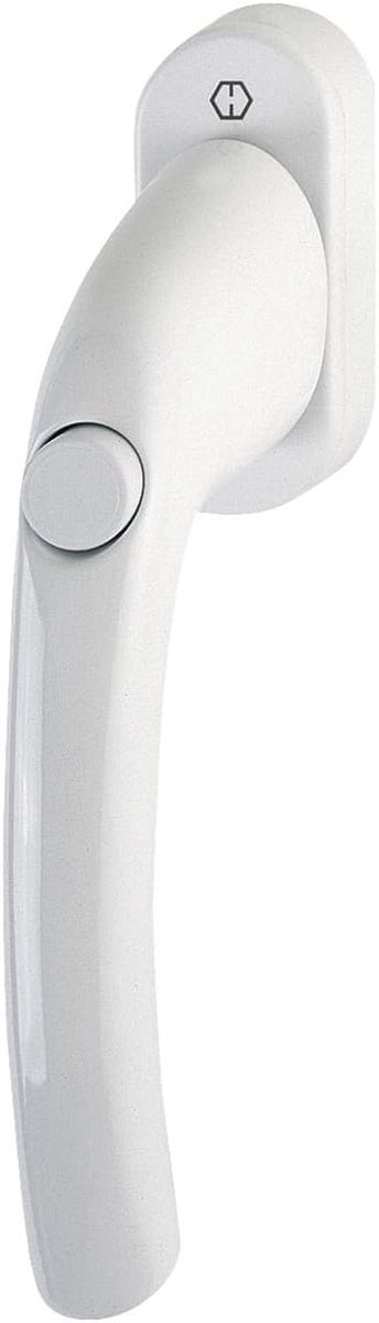 Raamkruk - Raamgreep Deurkruk - Ramen Sluiten - Met Drukknop - 7 x 35 mm - Wit