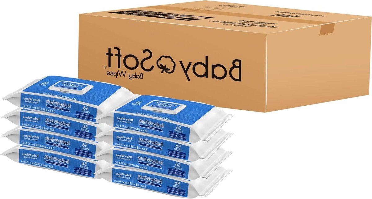 Babydoekjes - Vochtige Doekjes - Babyverzorging - Zacht en Sensitief - 448 stuks - Wit