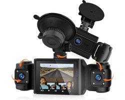 3 Kanaals Dashcam - Auto Camera Set - Veiligheid Onderweg - Voor en Binnen Opnames - 64GB SD Inbegrepen - Zwart