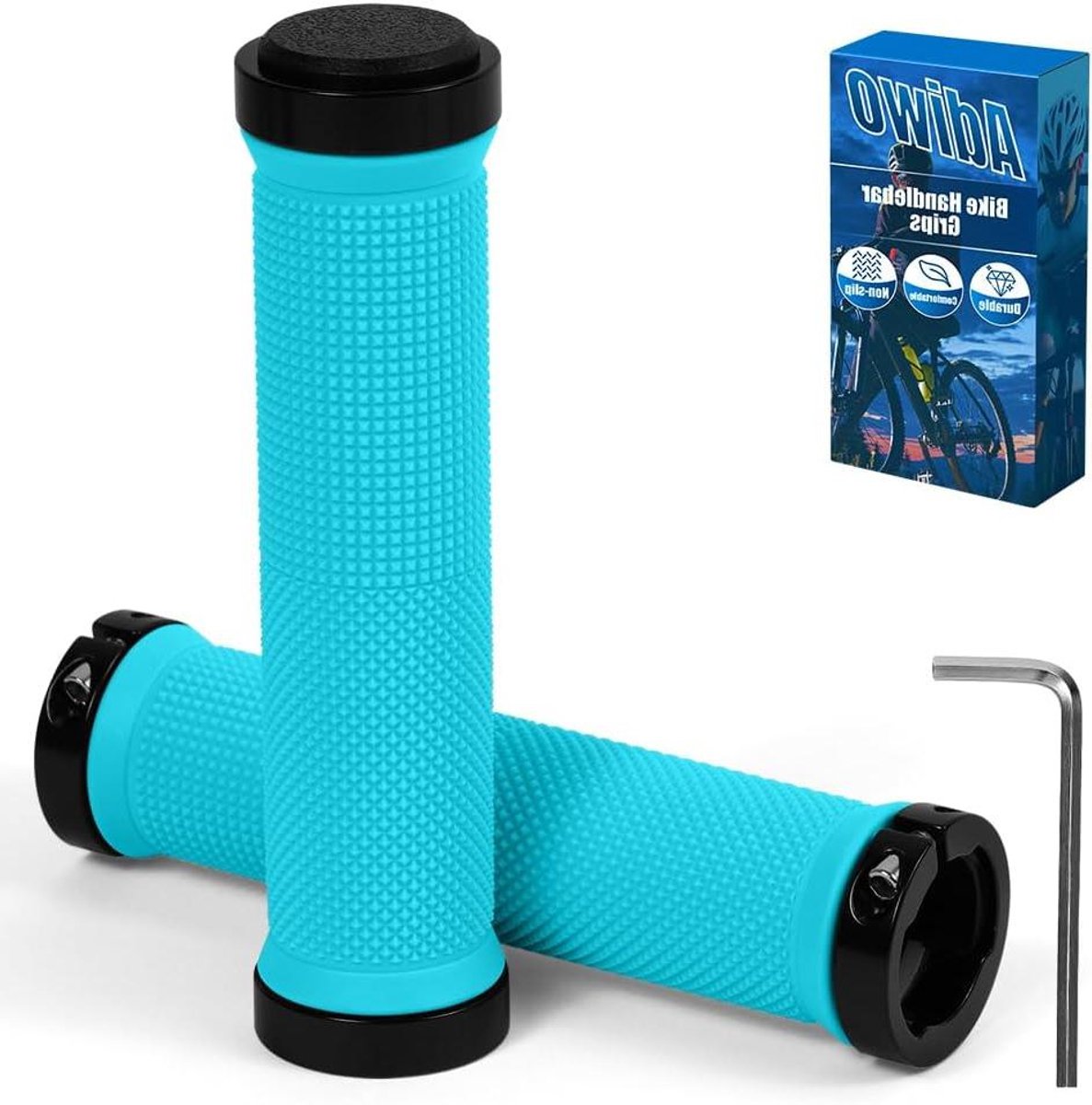 Fiets Handvatten - Stuur Grips - Comfortabel Fietsen - Ergonomisch Ontwerp - 22.2 mm - Blauw