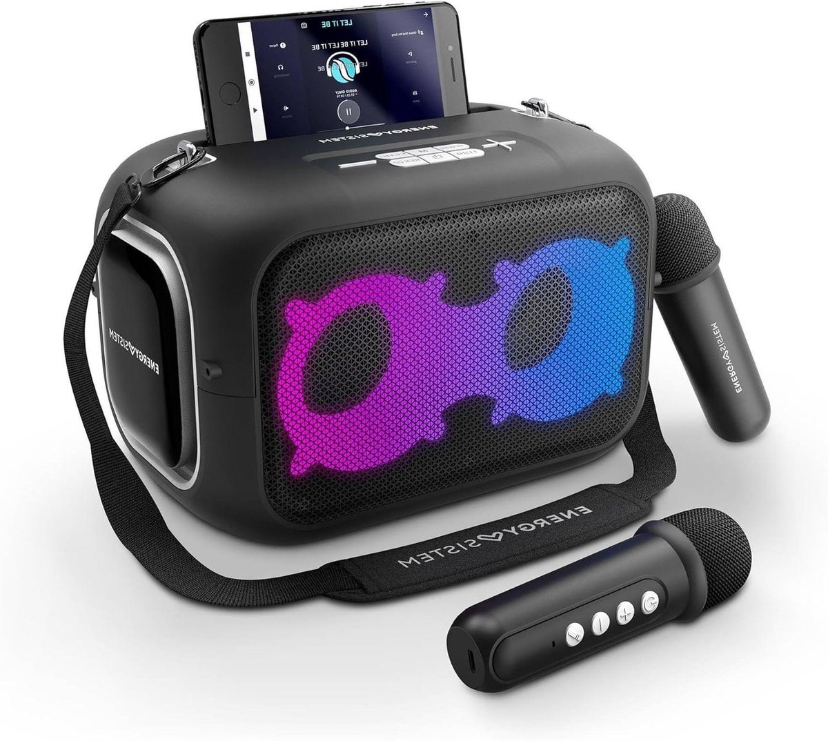 Karaoke Luidspreker - Draagbare Speaker - Feestjes Organiseren - IPX4 Spatwaterdicht - 60 Watt - Zwart