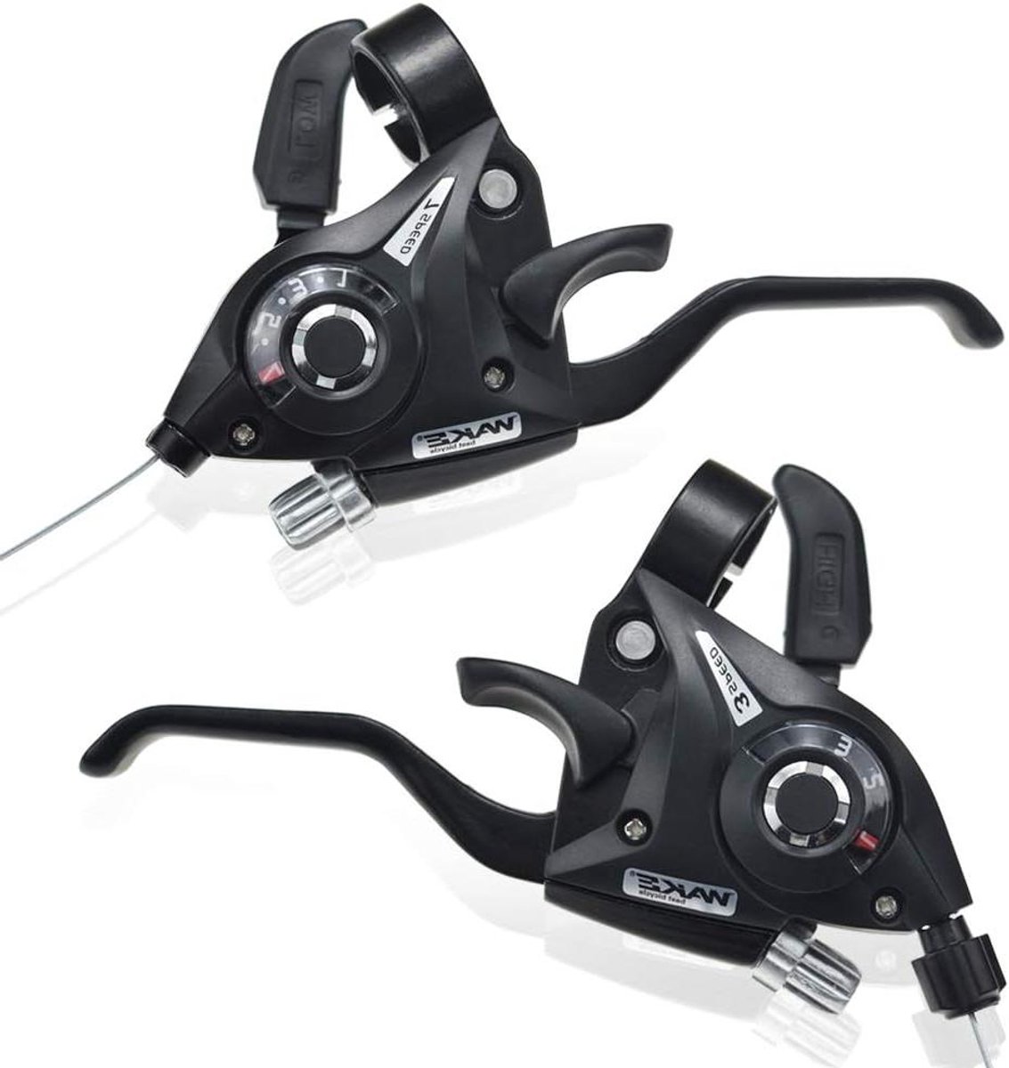 Fiets Versnelling Remhendels - Schakelhendels Mountainbike - Fietsen Onderhoud - Gecombineerd Schakel- en Remontwerp - 222 mm Diameter - Zilver