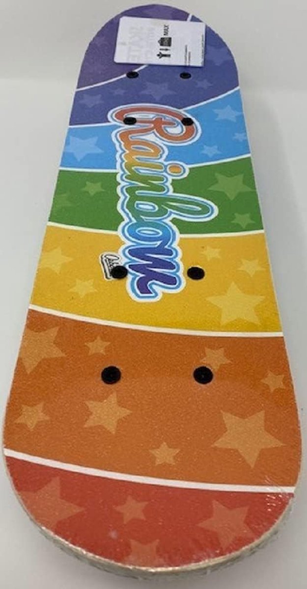 Regenboog Skateboard - Longboard - Actief Blijven - Uniek Ontwerp - 43 cm - Regenboog
