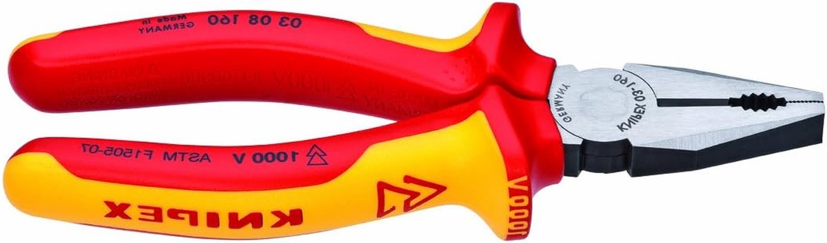 Combinatietang - Tang Gereedschap - Service Werkzaamheden - 1000V Geïsoleerd - 234 g - Rood