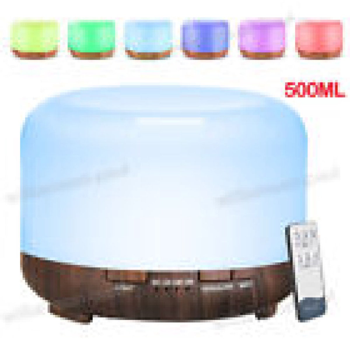 Ultrasone aroma-diffuser voor etherische oliën met LED-verlichting - Luchtbevochtiger en luchtreiniger — cadeau in Wonen & Interieur - foto 3