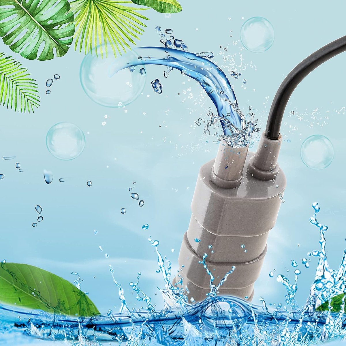 Dompelpomp 12volt - Dompelpomp Zwembad - Dompelpomp Vuil Water - 1000L/H - 5m Kop - Laag Geluidsniveau - voor Tuinirrigatie, Vijvers, Aquariums, enz – foto 6
