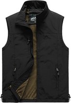 Fleece Gilet Heren - Werk Bodywarmer - Outdoor Activiteiten - Winddicht - 4 Zakken - Blauw
