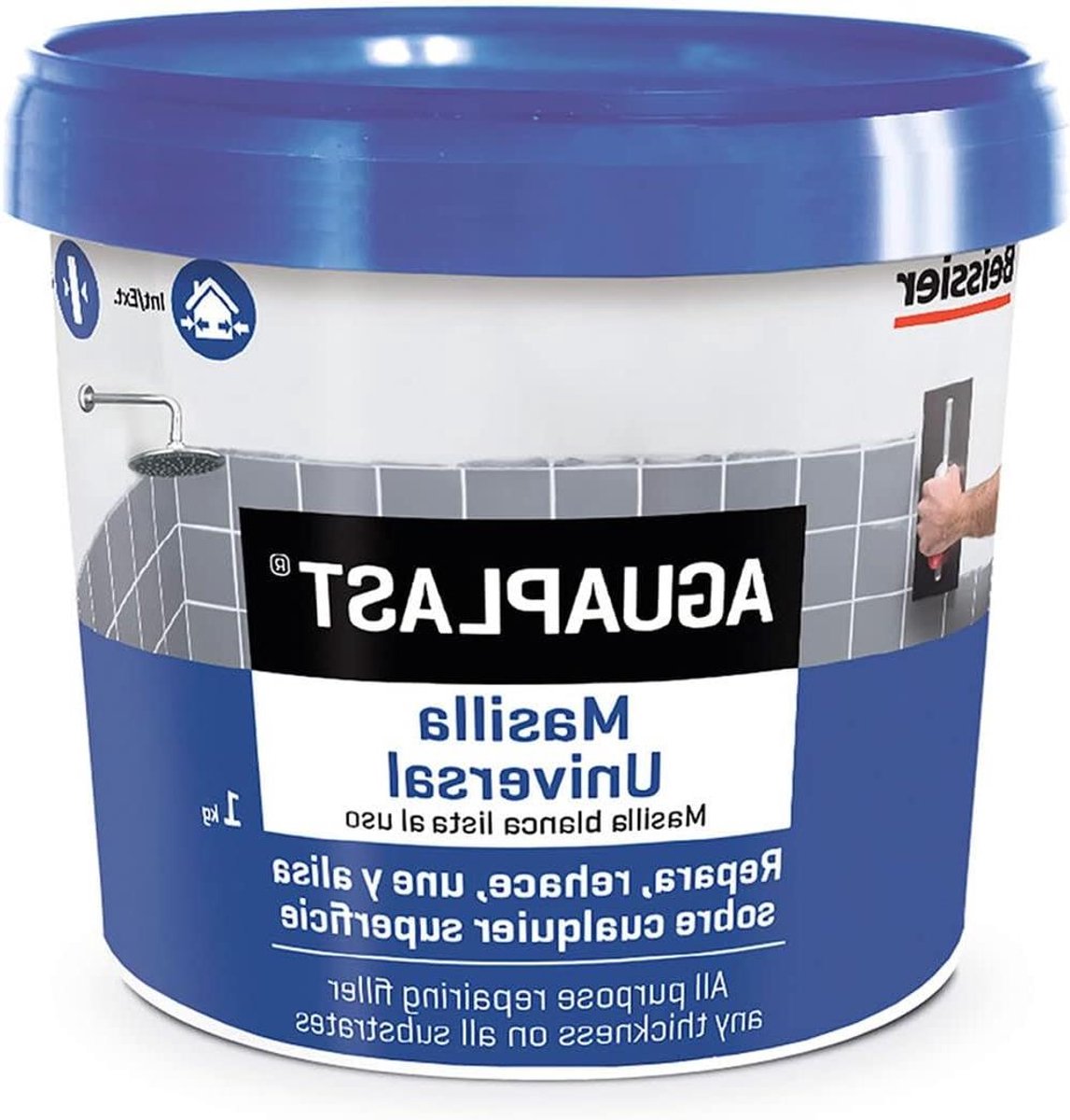 Aquaplast Super reparatiepasta - Universele kit Vulmiddel - Muren Herstellen - Glasvezelversterkt - 1 kg - Niet van toepassing