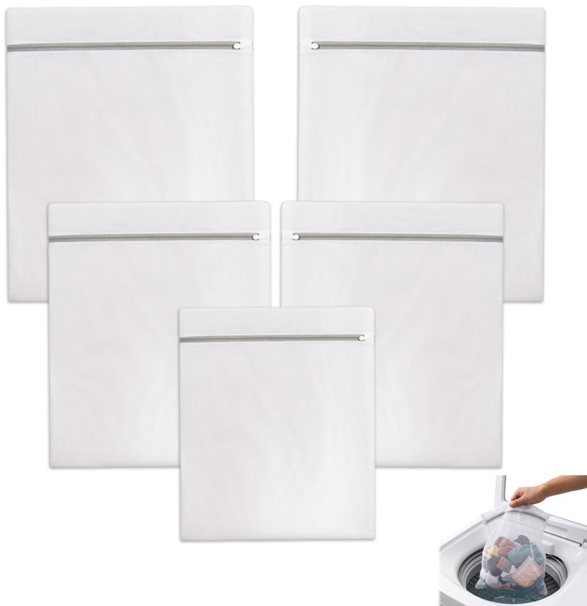 Waszakken - Fijne Was Netten voor Underwear, Sokken, Beha's, Babykleding - 20x30cm, 30x40cm, 40x50cm