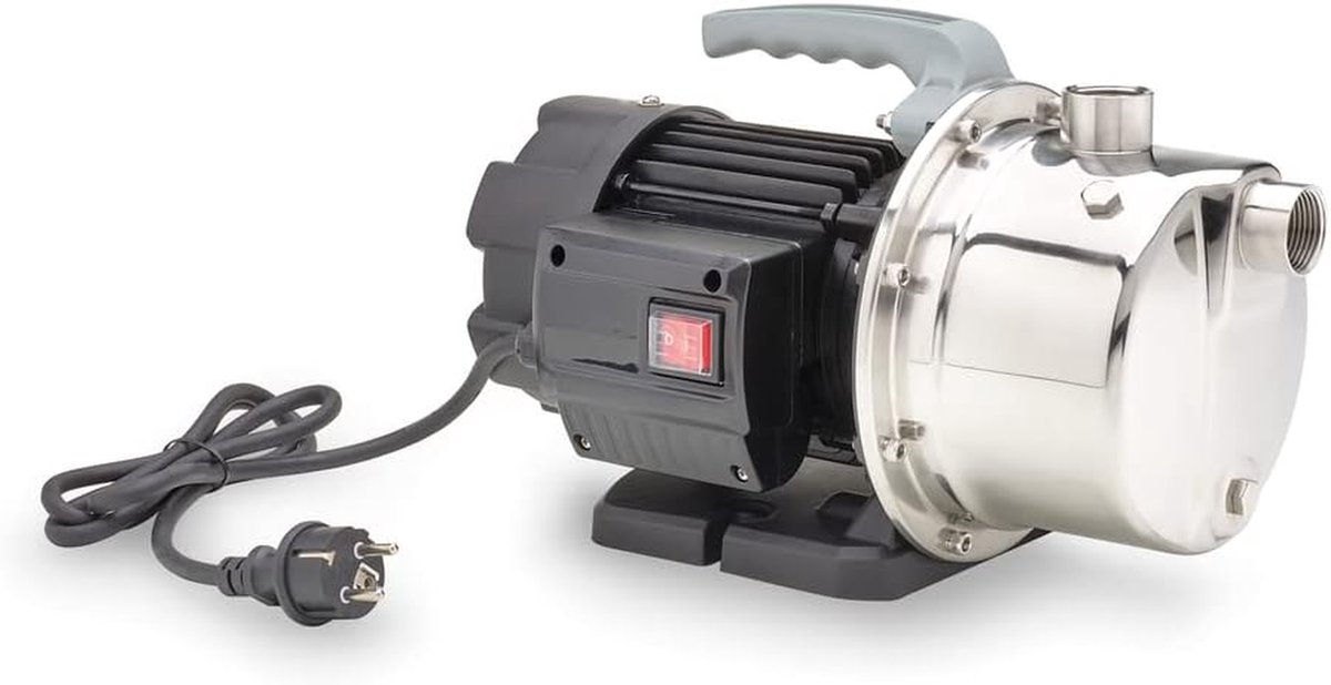 Tuinpomp - Waterpomp Gazon - Tuin Bewateren - Onderhoudsvrije Motor - 4500 Liter - Zwart Grijs