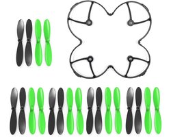 Propeller Bescherming - Rotorbladen Guard - Drone Vliegen - Specifiek voor Hubsan X4 - 5 Sets - Zwart Groen