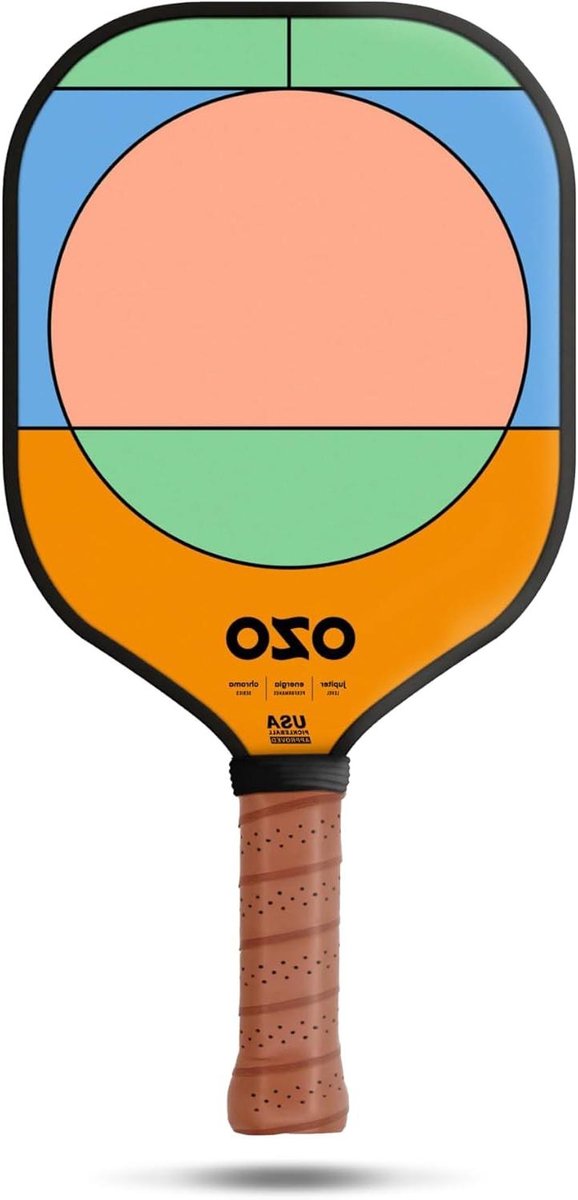 Pickleball Racket - Padel Racket - Krachtige Slagen - Blad van Koolstofvezel - 16 mm Kern - Circle
