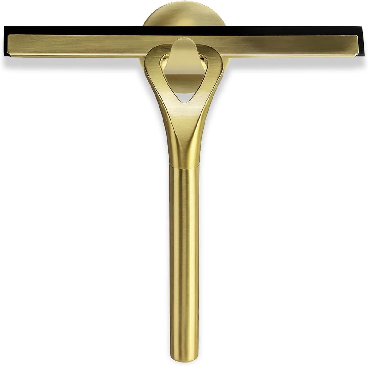 Raamwisser RVS - Watervlekverwijderaar Zuigmond - Kalk Verwijderen - Antislip Handgreep - 22 cm - Zilver