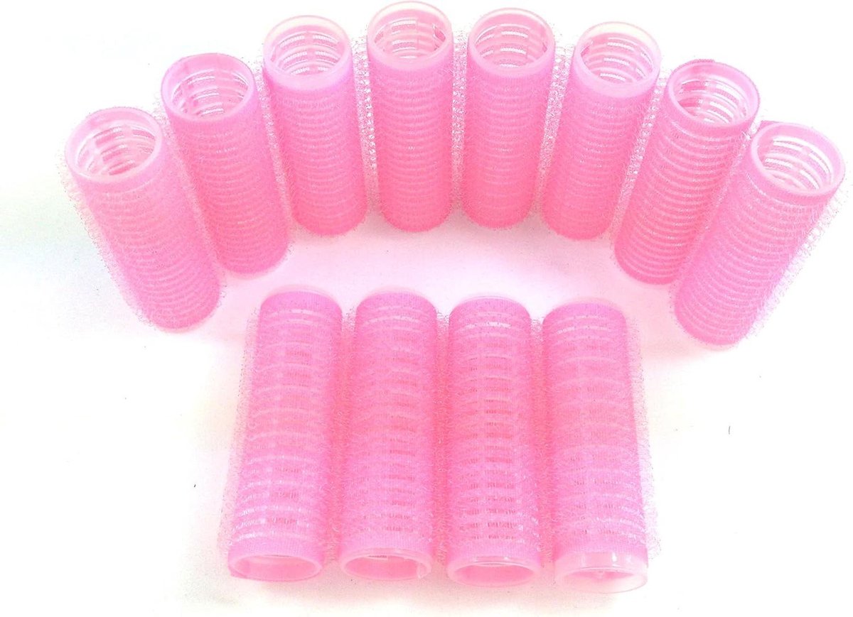 Haarrollers Krulspelden - Zelf Grip Rollers - Haar Stijlen - Warmtevrij Krullen - 20mm - Grijs