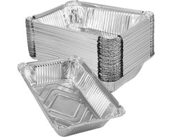 Aluminium Grill Bowls - Folie Bakjes - Koken en Bakken - Verdikte Kwaliteit - 22 x 16 x 5 cm
