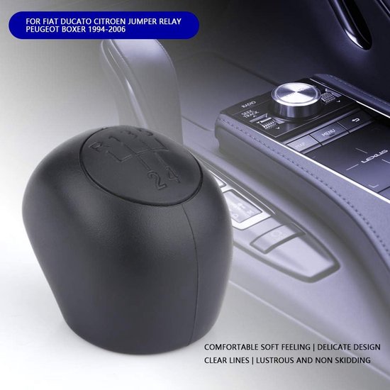 Versnellingspookknop - Pookknop Auto - Auto Interieur Upgrade - Directe Vervanging - 5-Snelheden - Zwart — afbeelding 3