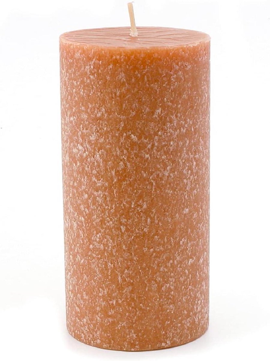 Pillar Kaars - Geurkaars Hars - Huis Decoratie - Geparfumeerd - 16.5 cm - Bruin