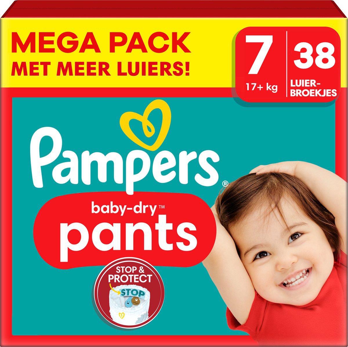 Pampers Baby Dry luierbroekjes maat 7 | 38 stuks