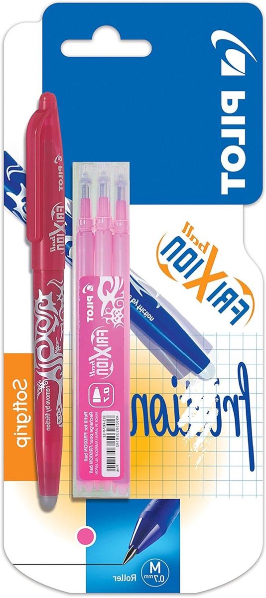 Uitwisbare Rollerball Pen - Gummen Pen Hittegevoelige Pen - Fouten Corrigeren - Thermosensitieve Inkt - 0.7 mm Punt - Roze