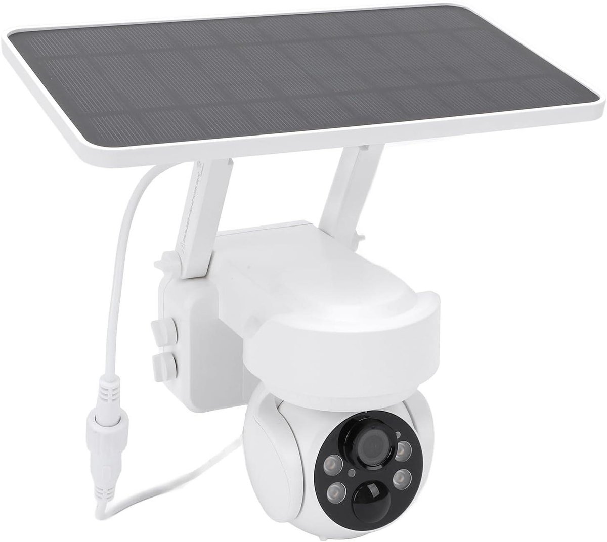 Draadloze Buiten Camera - Beveiligingscamera Wifi - Huisbewaking - Op Zonne-energie - 2MP - Wit