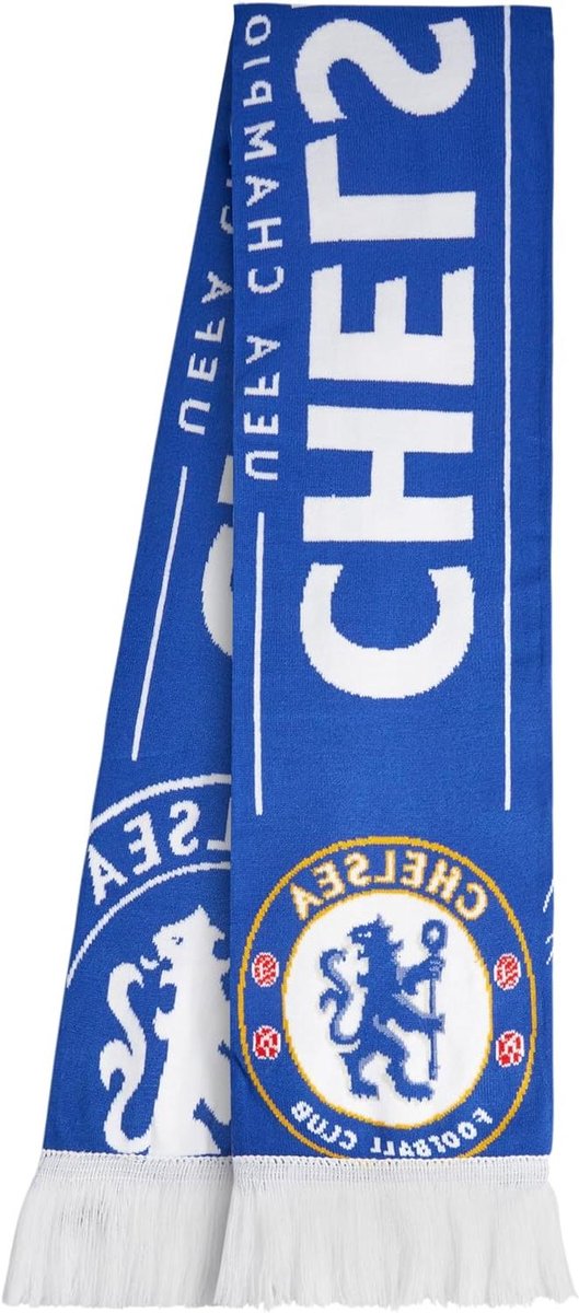 Chelsea FC Sjaal - Voetbal Sjaal - Team Trots Tonen - Gebreid Acryl - 160 cm - Blauw Wit