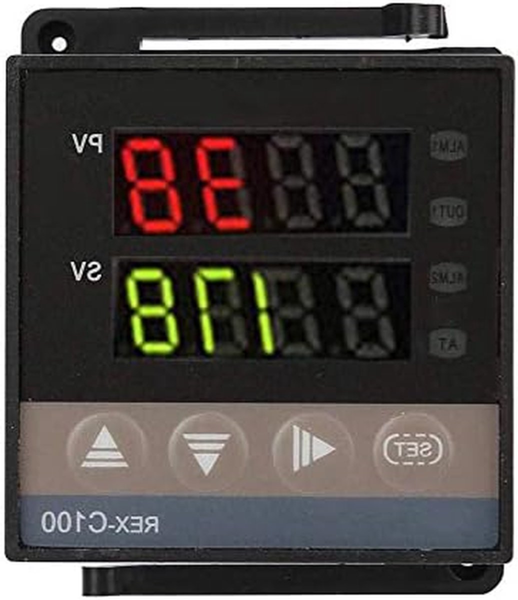 Digitale Temperatuurregelaar - PID Thermostaat Kit - Industriële Controle - Zelfinstellende PID Technologie - 48x48x110 mm - Zwart