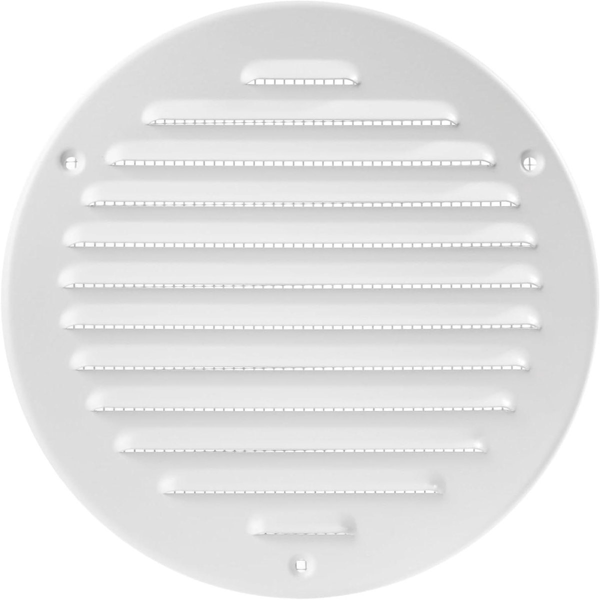 Ventilatierooster Rond - Afdekking Ventilatie - Luchtcirculatie Verbeteren - Insectengaas Inbegrepen - 6 Inch - Wit