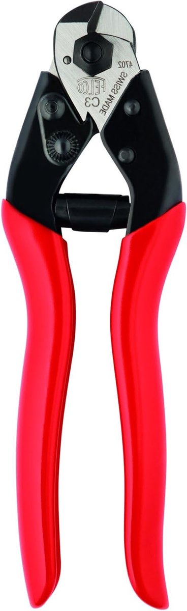 Kabelschaar - Staalkabelknipper - Precisie snijden - Ergonomisch ontwerp - 3 mm snijdiameter - Rood