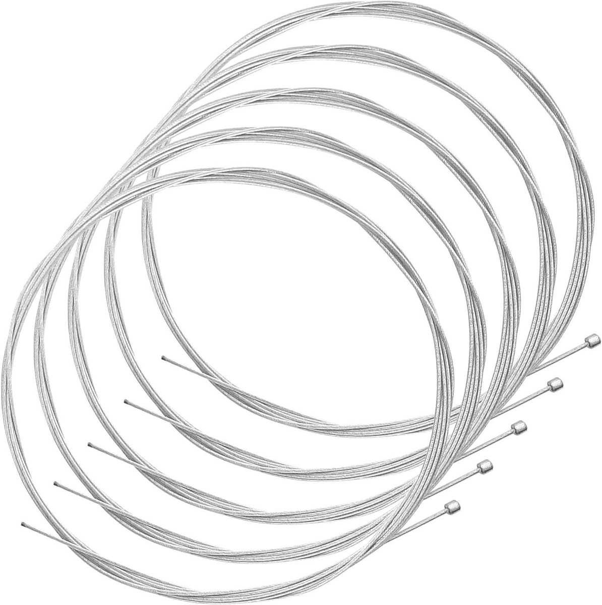 Schakelkabels Fiets - Versnellingskabels Fietskabels - Fietsen Onderhouden - Roestvrij Gegalvaniseerd Staal - 5 x 2700 mm - Zilver